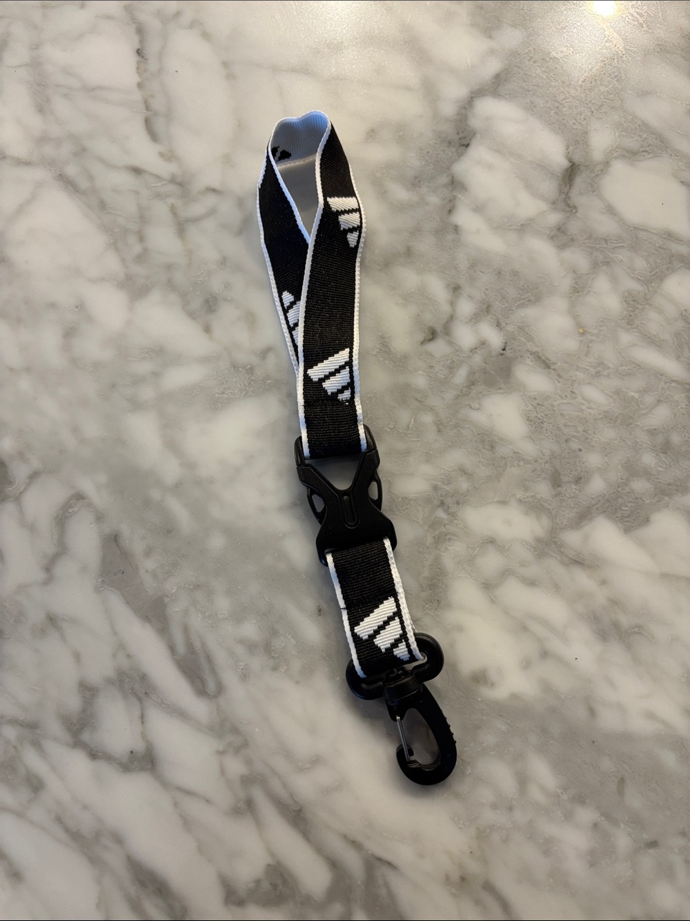 Black and White Logo Lanyard Key Holder